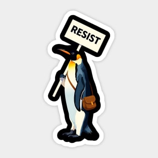 Resist-Penguin Sticker
